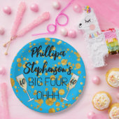 40歳の誕生日バッジ40歳の青 ペーパープレート (パーティー)