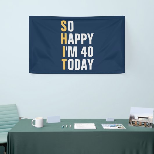 40歳の誕生日バナー/背景 横断幕 (トレードショー)