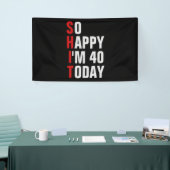 40歳の誕生日バナー/背景 横断幕 (トレードショー)
