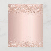 40歳の誕生日バラ金ゴールドバルーンの予算の招待 チラシ (裏面)