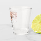 40歳の誕生日バラ金ゴールド赤面名 ショットグラス (右)