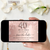 40歳の誕生日バラ金ゴールド銀グリッター乾燥 セーブザデート