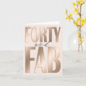 40歳の誕生日バラ金ゴールド40歳と素晴らしい カード (黄色い花)