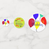 40歳の誕生日バルーンパーソナライズされた紙吹雪 コンフェッティ (裏面)