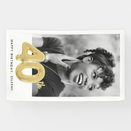 40歳の誕生日バルーンフォトパーティー 横断幕