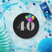 40歳の誕生日バルーンブーケ ペーパープレート (パーティー)