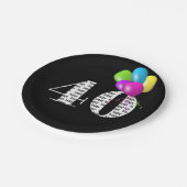 40歳の誕生日バルーンブーケ ペーパープレート (アングル)