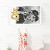 40歳の誕生日バルーン写真パーティー 横断幕 (インサイチュ)