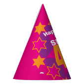 40歳の誕生日パーソナライズされた写真スター名ハット パーティーハット (左)