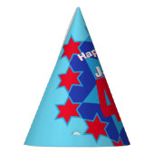 40歳の誕生日パーソナライズされた写真スター名ハット パーティーハット (左)