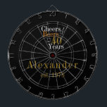 40歳の誕生日パーソナライズされた応援ビーズブラック金ゴールド ダーツボード<br><div class="desc">これはクール40歳のモダンバースデパーソナライズされたデザインだ。クラシックブラックシンプルと金ゴールドタイポグラフィのデザインである。40歳の誕生日クールプレゼント、記念品、パーティーアクセサリーに最適。40年に応援とビールを持ち、あなたの名前と年を追加する宇宙。パーソナライズするには、この文字・ボタンを使用して名前と年を追加する。デザインは完全にカスタマイズ可能で、必要な残りの文字も変もし更できる。色またはデザインを変更するには、フォント編集ツールをチェックアウトする。パーソナもしリ救済ゼーション、マッチング製品、またはカスタムデザインの必要がある場合は、zazzleチャットまたは電子メールで私に電子メールを介して： ursuladawnmoon@gmail.com</div>