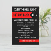 40歳の誕生日パーティの招待状オンザヒル 招待状 (スタンド正面)