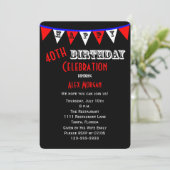 40歳の誕生日パーティの招待状バント 招待状 (スタンド正面)