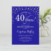 40歳の誕生日パーティの招待状 – シルバーブ王室のルー 招待状 (スタンド正面)
