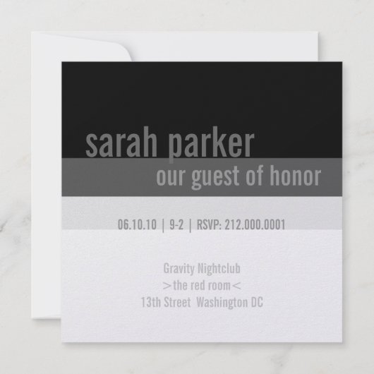 40歳の誕生日パーティの招待状{シルバー} 招待状 (裏面)