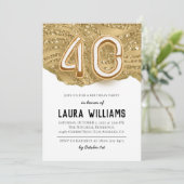 40歳の誕生日パーティの招待状 招待状 (スタンド正面)
