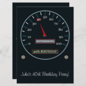 40歳の誕生日パーティの招待状 招待状 (正面/裏面)