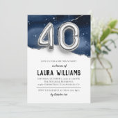 40歳の誕生日パーティの招待状 招待状 (スタンド正面)