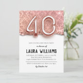 40歳の誕生日パーティの招待状 招待状 (スタンド正面)