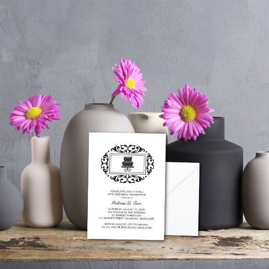 40歳の誕生日パーティの招待状 招待状