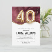40歳の誕生日パーティの招待状 招待状 (スタンド正面)