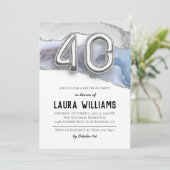 40歳の誕生日パーティの招待状 招待状 (スタンド正面)