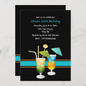 40歳の誕生日パーティの招待状 招待状 (正面/裏面)