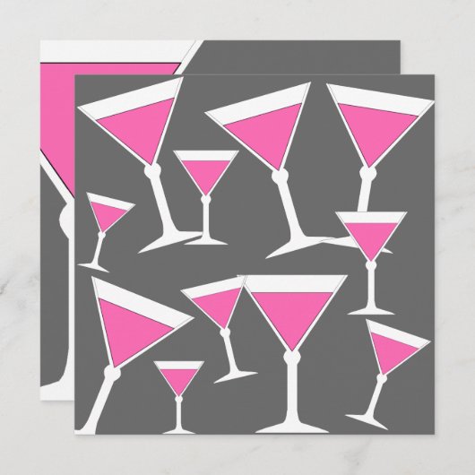 40歳の誕生日パーティの招待状 招待状 (正面/裏面)