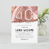 40歳の誕生日パーティの招待状 招待状 (スタンド正面)