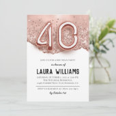 40歳の誕生日パーティの招待状 招待状 (スタンド正面)