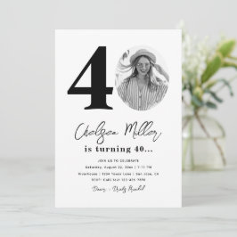 40歳の誕生日パーティの招待状 | 40th誕生日 招待状