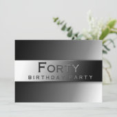 40歳の誕生日パーティの招待状- CLASSY 招待状 (スタンド正面)