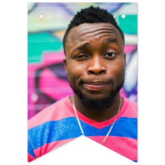 40歳の誕生日パーティーおもしろい16フォトバナーカスタム バンティングフラッグ (第3の旗)