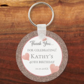 40歳の誕生日パーティーがダークシャンペーンを応援 キーホルダー (正面)