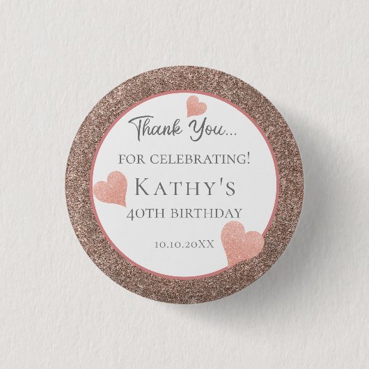 40歳の誕生日パーティーがダークシャンペーンを応援 缶バッジ (正面)