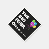 40歳の誕生日パーティーが古いユーモア スタンダードカクテルナプキン (角)