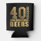 40歳の誕生日パーティーが戻って金ゴールド 缶クーラー (正面)