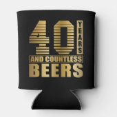 40歳の誕生日パーティーが戻って金ゴールド 缶クーラー (裏面)