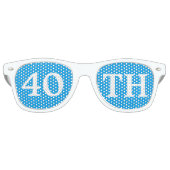 40歳の誕生日パーティーが青クール白を望む レトロサングラス (正面)