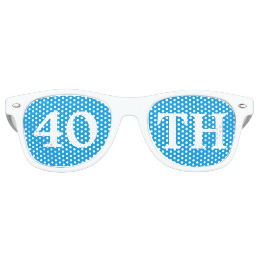 40歳の誕生日パーティーが青クール白を望む レトロサングラス (正面)