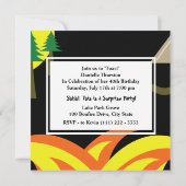 40歳の誕生日パーティーとマシュマロ・トースト 招待状 (裏面)