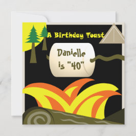 40歳の誕生日パーティーとマシュマロ・トースト 招待状