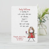 40歳の誕生日パーティーとワイン 招待状 (スタンド正面)