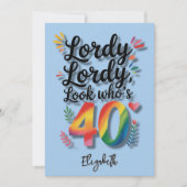 40歳の誕生日パーティーにようこそ! 招待状 (正面)
