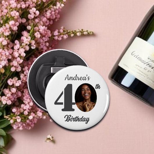 40歳の誕生日パーティーの写真ギフト 栓抜き