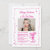 40歳の誕生日パーティーの写真 エスプレッソマティーニ 招待状 (正面)