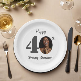 40歳の誕生日パーティーの写真 ペーパープレート
