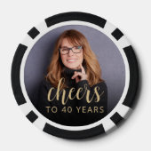 40歳の誕生日パーティーの写真 乾杯 ポーカーチップ (裏面)