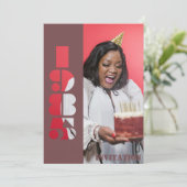 40歳の誕生日パーティーの写真 1985年生まれ 招待状 (スタンド正面)