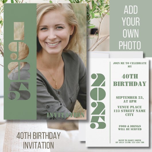 40歳の誕生日パーティーの写真 1985年生まれ 招待状